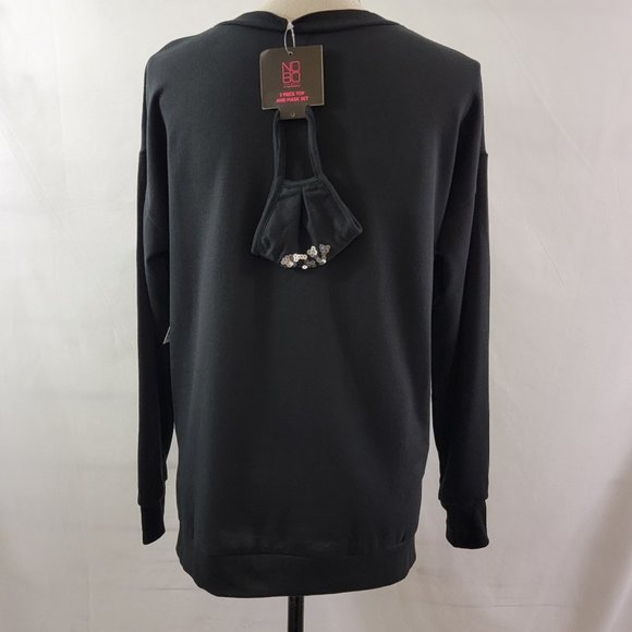 Halloween 2PC Skull & Bones Sweater & Mask - XL - Picture 8 of 11